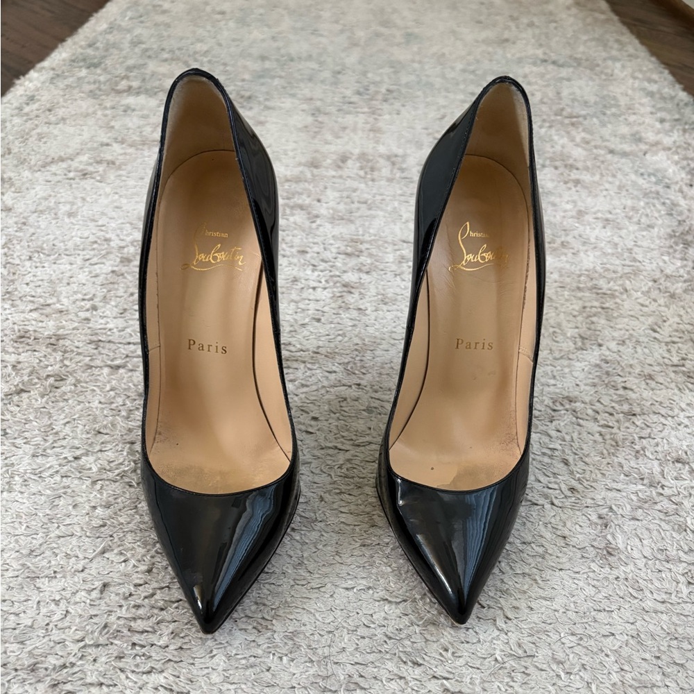 Christian Louboutin So Kate 120mm Black Patent Leather Heels